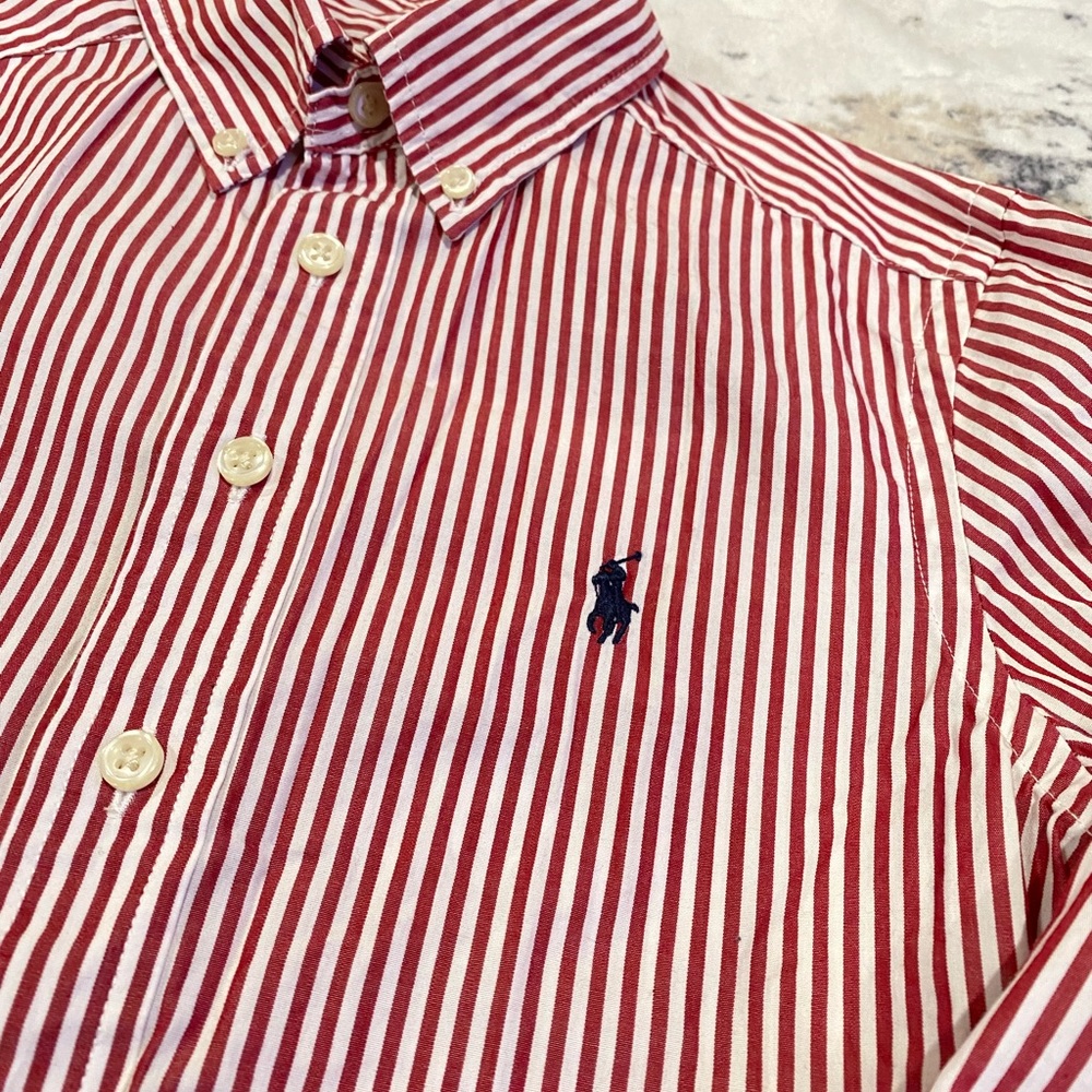 Boys RL Oxford Stripe Shirt